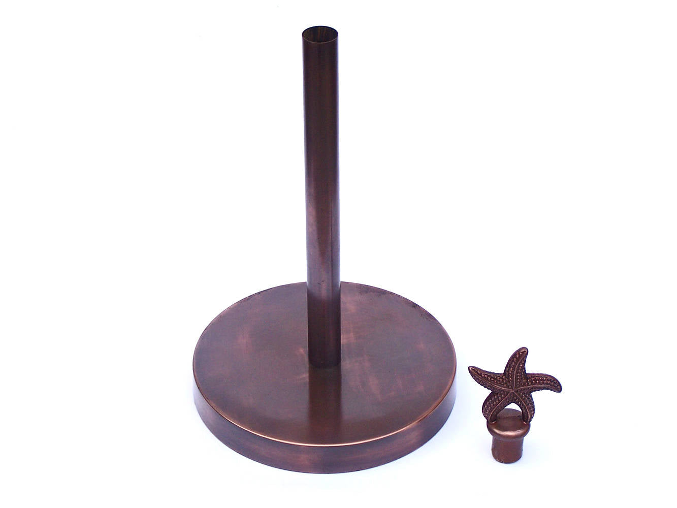 Antique Copper Starfish Extra Toilet Paper Stand 16""