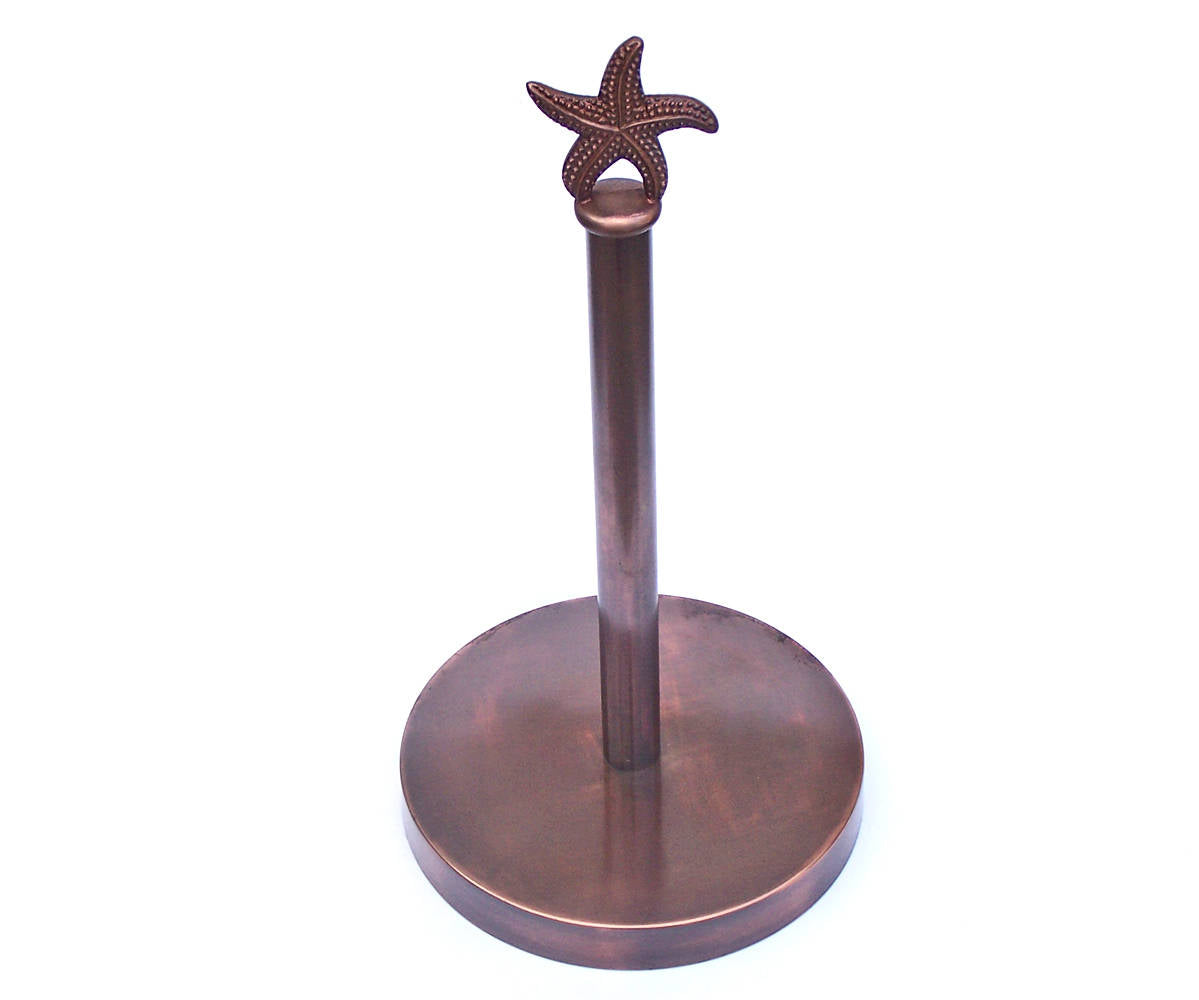 Antique Copper Starfish Paper Towel Holder 16""