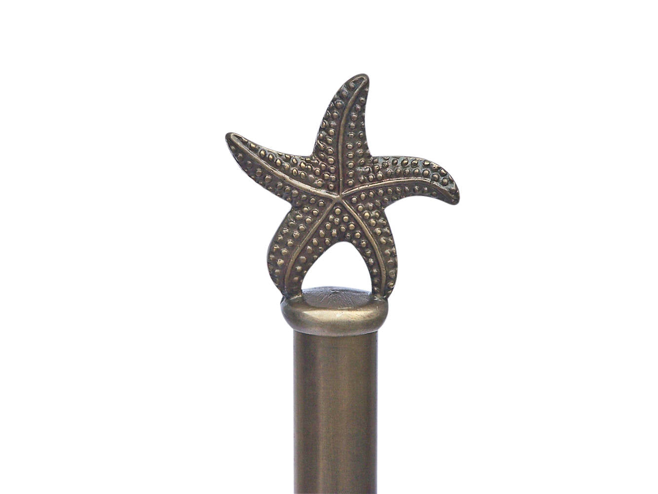 Antique Brass Starfish Paper Towel Holder 16""