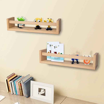 Simple Wooden Creative Children's Bedroom Wall Book Shelf