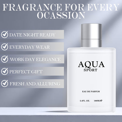 2PACK/6.76oz Men'S Aquatic Fresh Cologne Series | Energetic Citrus & Ocean Breeze Fusion With Marine Accord | All-Day Fresh Scent For Career Professionals, Fitness Enthusiasts & Social Gatherings | Men'S Premium Fragrance Set