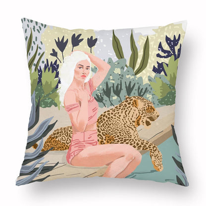 Home Fashion Simple Personality Printed Pillowcase