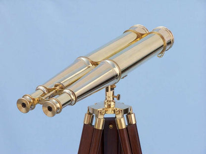 Floor Standing Admiral's Solid Brass Binoculars 62""