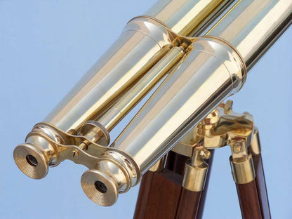 Floor Standing Admiral's Solid Brass Binoculars 62""