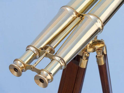 Floor Standing Admiral's Solid Brass Binoculars 62""