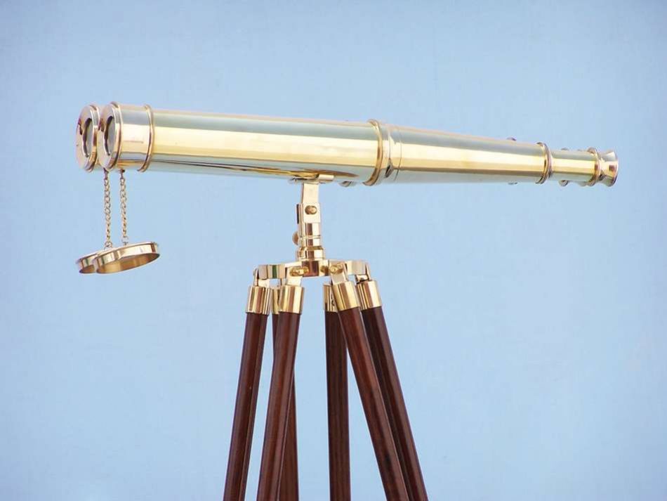 Floor Standing Admiral's Solid Brass Binoculars 62""