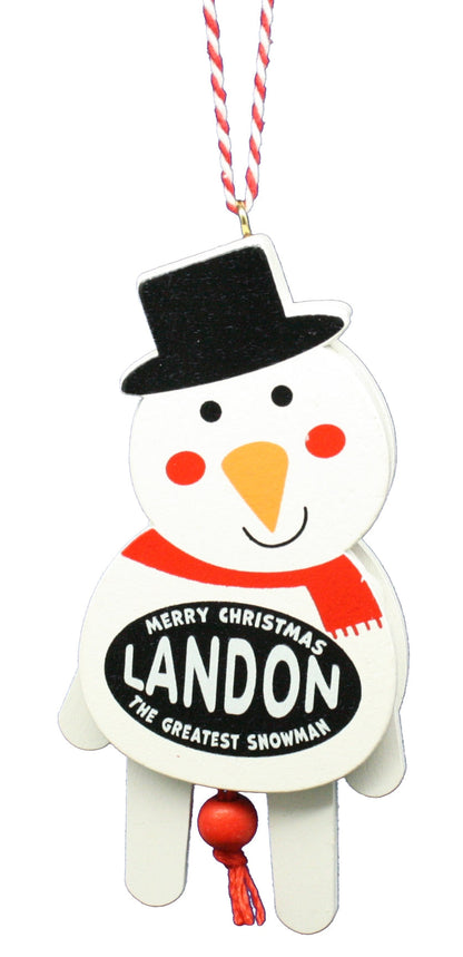 Dancing Wooden Ornament (L - Z) -