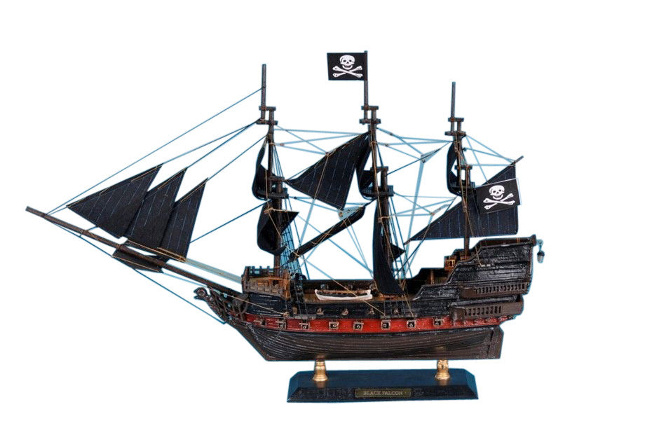 Captain Kidd's Black Falcon Limited Model Pirate Ship 15""