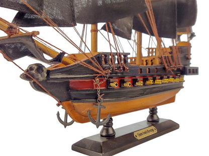 Wooden Blackbeard's Queen Anne's Revenge Black Sails Limited Model Pirate Ship 15""