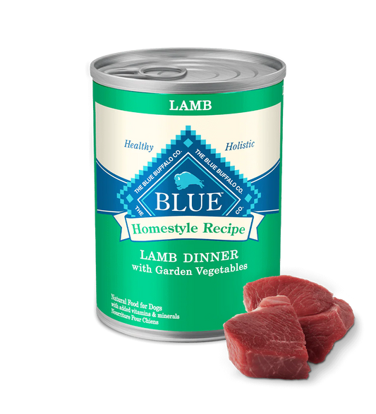 Blue Buffalo Adult Homestyle Lamb, Brown Rice & Garden Vegetables Wet Dog Cans (12.5oz)