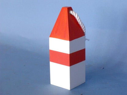 Wooden Orange Maryland Decorative Crab Trap Buoy 8""