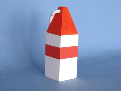 Wooden Orange Maryland Decorative Crab Trap Buoy 8""