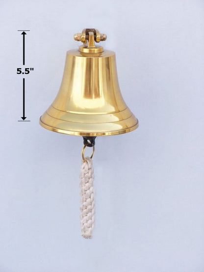 Brass Plated Hanging Harbor Bell 5.5""
