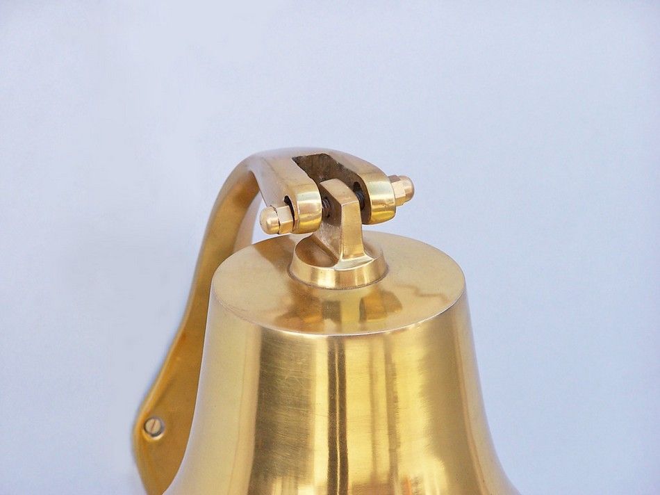 Brass Plated Hanging Harbor Bell 7""