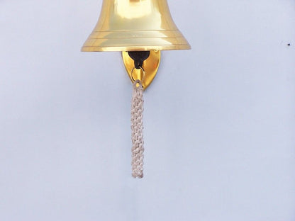 Brass Plated Hanging Harbor Bell 7""