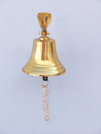 Brass Plated Hanging Ship's Bell 6""