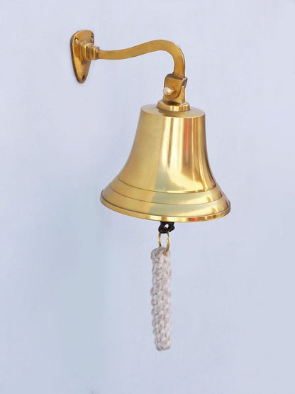 Brass Plated Hanging Ship's Bell 6""