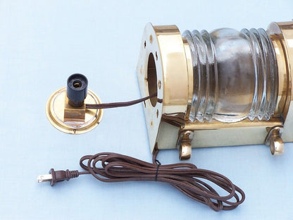 Solid Brass Masthead Electric Lamp 14""