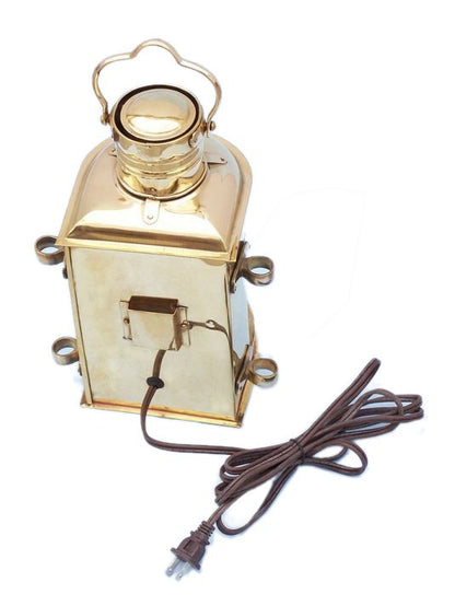 Solid Brass Masthead Electric Lamp 14""