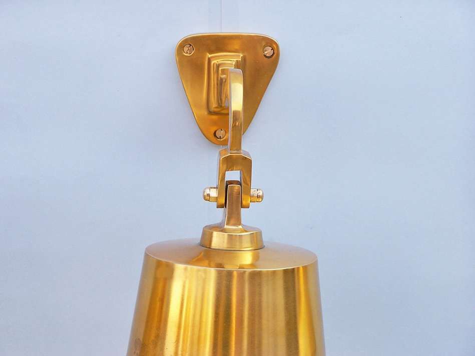Brass Plated Hanging Ship's Bell 9""