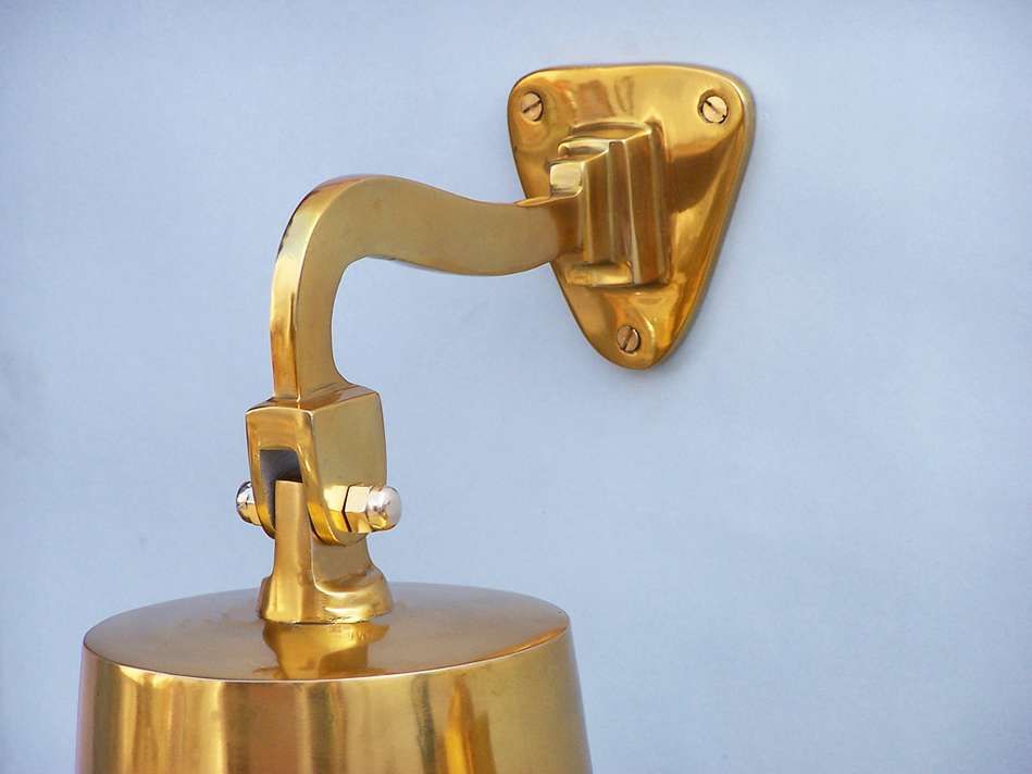 Brass Plated Hanging Ship's Bell 11""