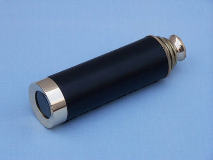 Solid Brass with Leather Spyglass 15""