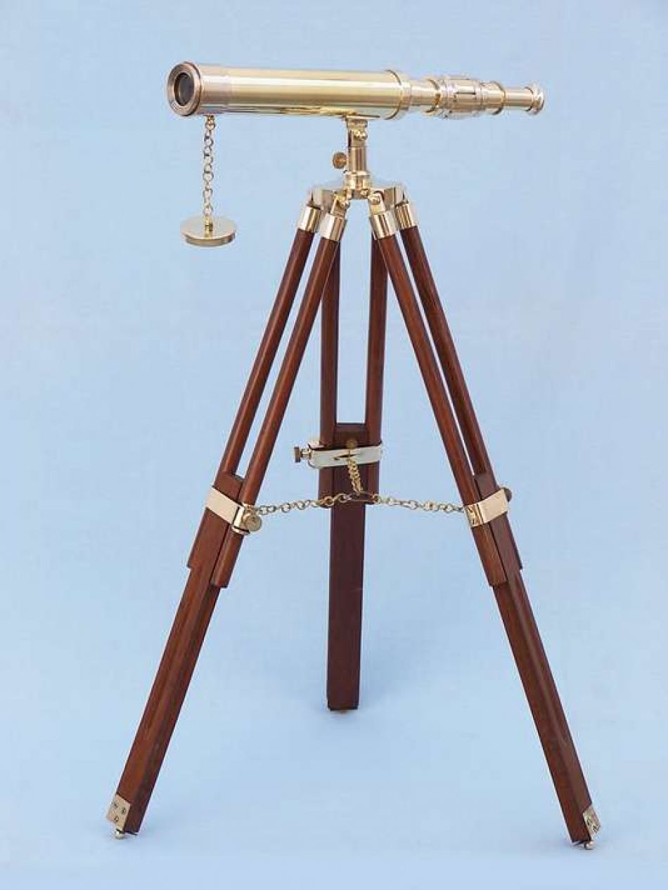 Floor Standing Brass Harbor Master Telescope 30""