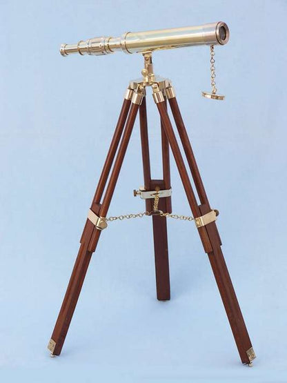 Floor Standing Brass Harbor Master Telescope 30""