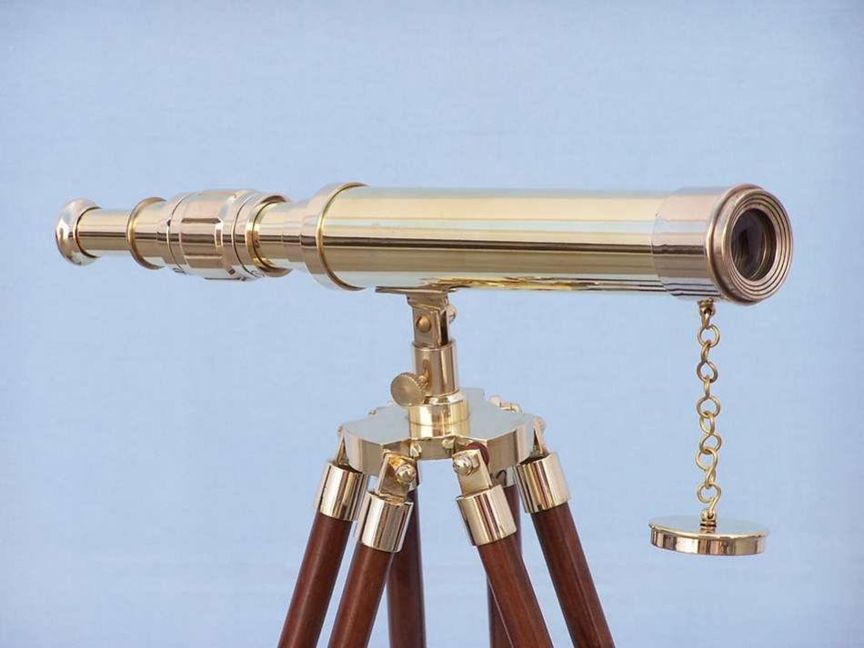 Floor Standing Brass Harbor Master Telescope 30""