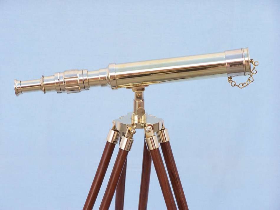 Floor Standing Brass Harbor Master Telescope 30""