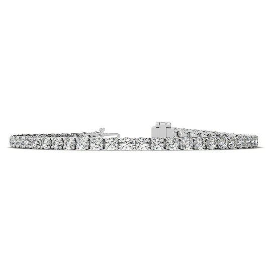 6ctw Created Sapphire Tennis Bracelet - 3mm Stones - 14K Gold Overlay in White, Yellow or Rose Gold