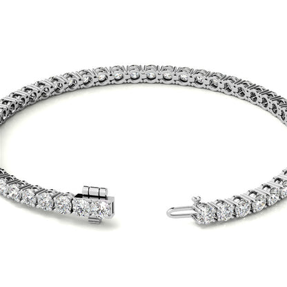 6ctw Created Sapphire Tennis Bracelet - 3mm Stones - 14K Gold Overlay in White, Yellow or Rose Gold
