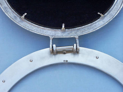 Brushed Nickel Deluxe Class Porthole Clock 24""