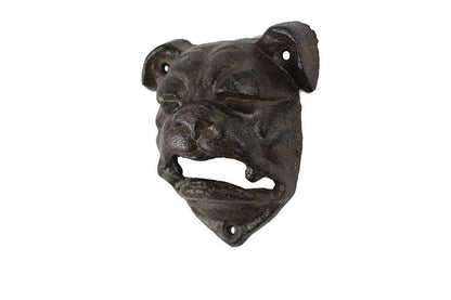 Cast Iron Bulldog Bottle Opener 4""