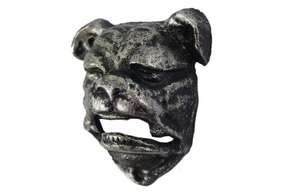 Rustic Silver Cast Iron Bulldog Bottle Opener 4""
