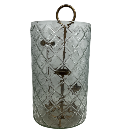 3 Level Glass Gold Candle Holder