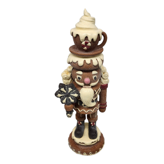 Gingerbread Nutcracker Figurine - Hot Cocoa