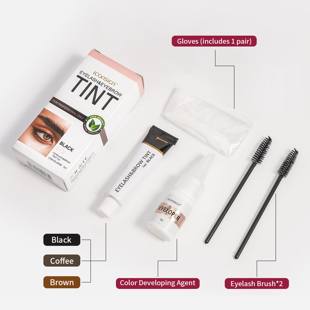 ICONSIGN Eyelash Eyebrow Dye Tint Kit Brow Mascara Tinting Dye