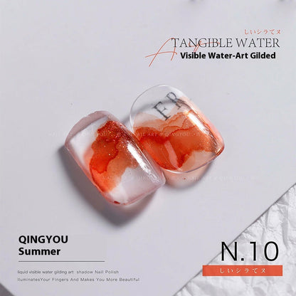 Quick-drying Nail Art Watercolor Shading Fluid Pearlescent Gradient Ink White Gilding Smoke