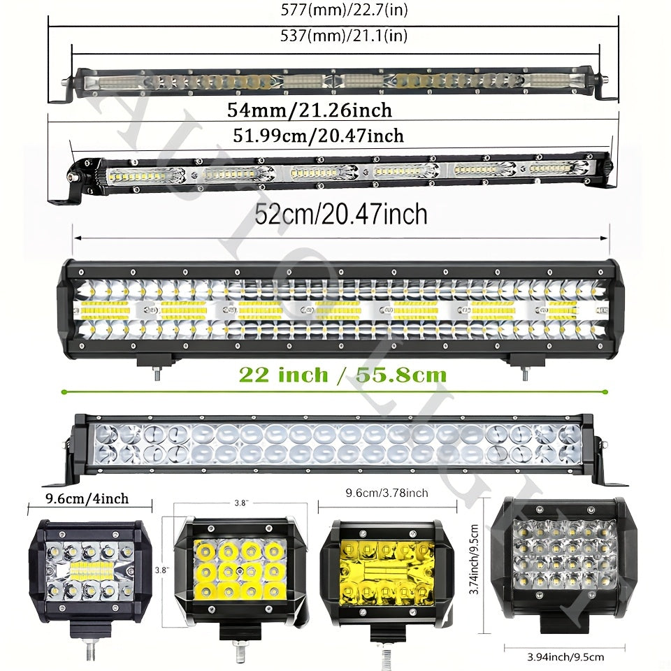 Pro-Series LED Off-Road Light Bar & Work Light Pods | 4" - 21" Weatherproof Lighting Kits