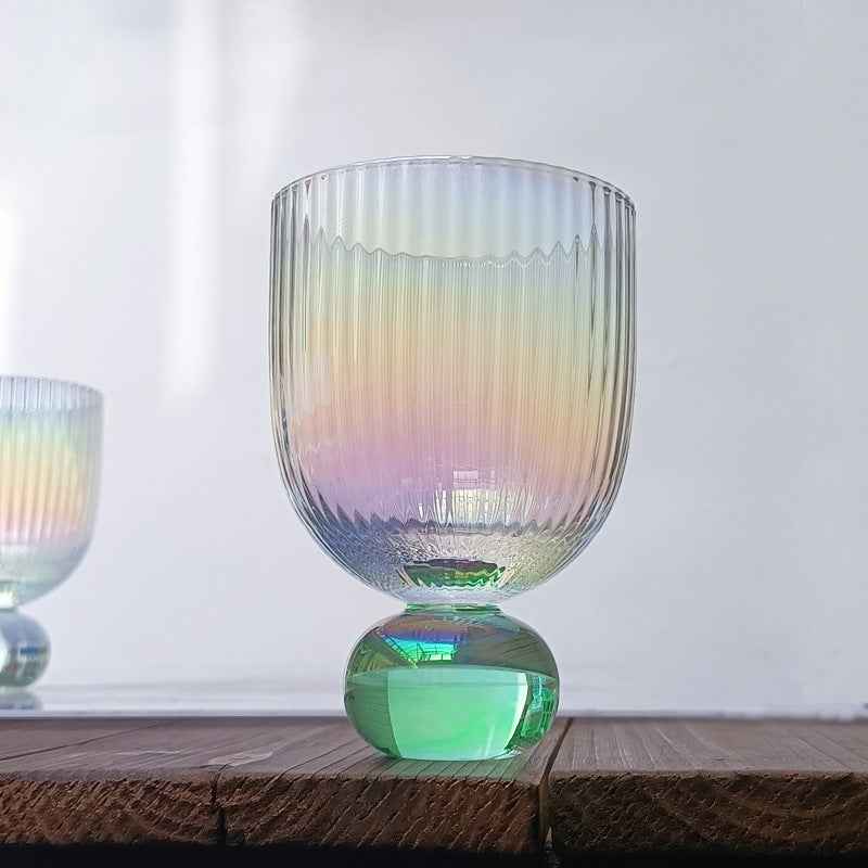 Designer Model Rainbow Glass Crystal Pearl Ancient Cup