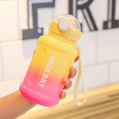 Cartoon Outdoor Large Capacity Straw Plastic Water Cup
