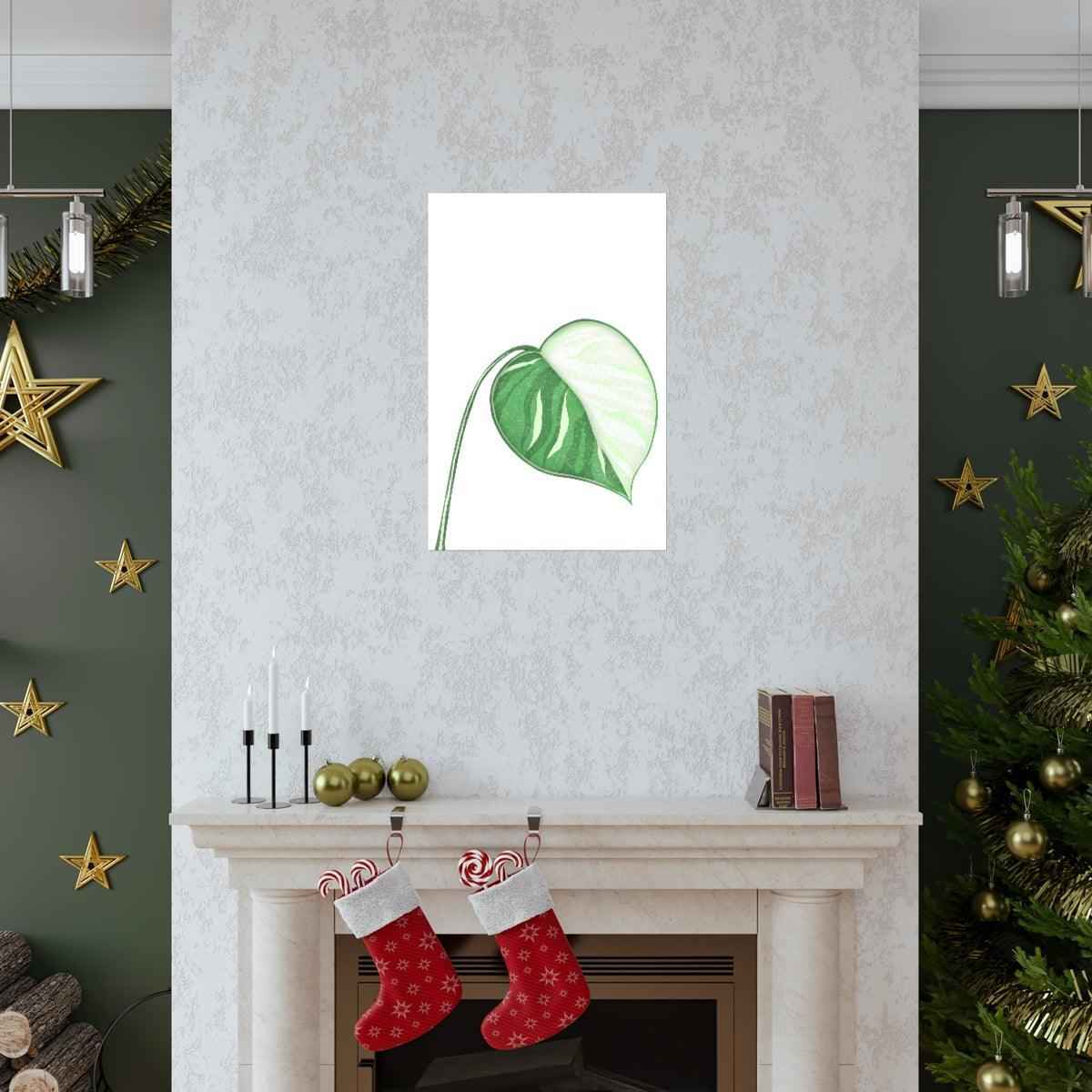 Monstera Albo Botanical Print – Unframed Wall Art