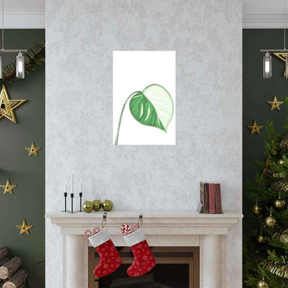 Monstera Albo Botanical Print – Unframed Wall Art