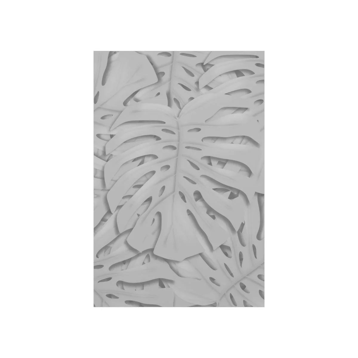 Soft Grey Monstera Botanical Print – Unframed Wall Art