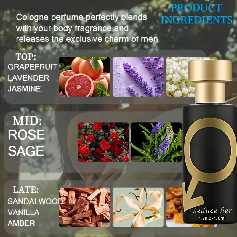 Powerful Men's Perfume, Black Perfume Spray - Men's Original Cologne | Pheromone Infused Fragrance | for Everyday Use | Bold And Masculine Scent | Boosts Self-Confidence And Attractiveness, Black Perfume, Gift for Him