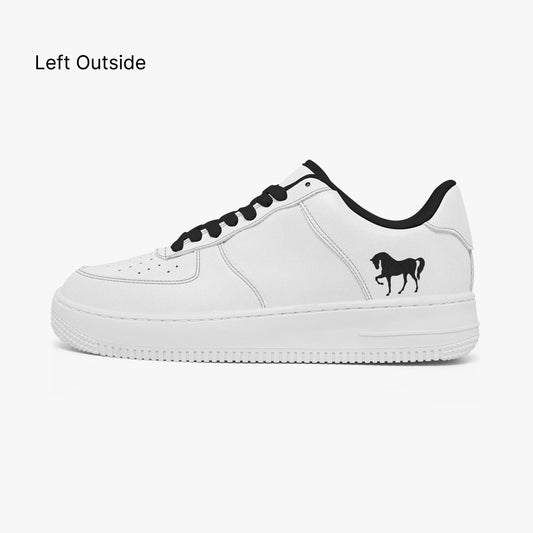 NESTDEER 977. AF1 Low-Top Leather Sports Sneakers - Tongue Printable