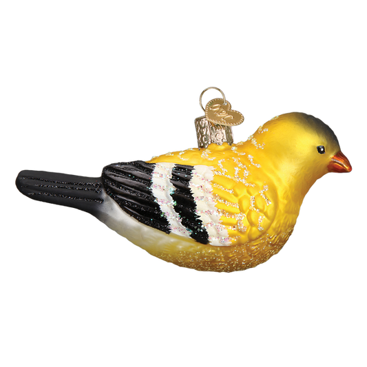 American Goldfinch Glass Ornament