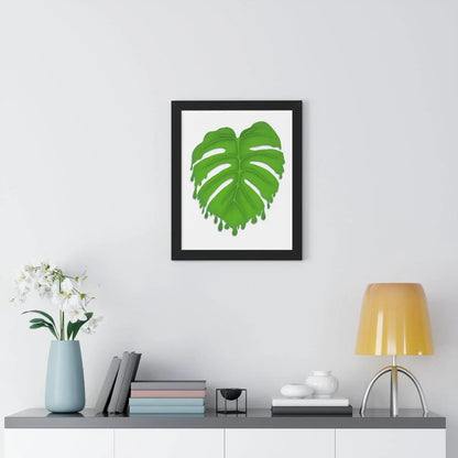 Melting Monstera Framed Print – Botanical Wall Art