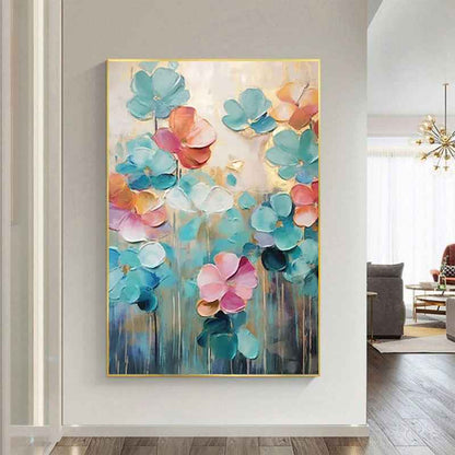 Handmade Oil Painting On Canvas Wall Art Decoration Fresh And Delicate Flowers For Home Living Room Decor PictureRolled Frameless Unstretched Painting